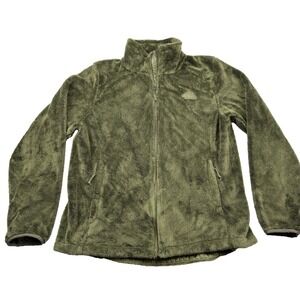 North Face Women's Osito Coat Jacket High‎ Pile Teddy Fleece Size Large Green